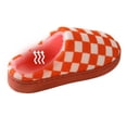 thumbnail image 5 of Plaid Slipper Womens Winter Warm Home Kawaii Cartoon Plush Contton Indoor Funny Cute Fuzzy House Floor Shoes Female Checkerboard, 5 of 6