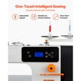 thumbnail image 3 of Industrial Sewing Machine, 550W Lockstitch Sewing Machine Set with Servo Motor and Table Stand, Auto Thread Trimmer, 5000 SPM High Speed, Metal Frame, LCD Panel, LED Light, for Cotton, Denim, 3 of 6