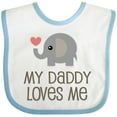 thumbnail image 3 of Inktastic My Daddy Loves Me Boys or Girls Baby Bib, 3 of 4