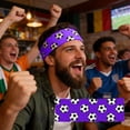 thumbnail image 3 of Purple Soccer Headband With Secure Grip, Nylon And Spandex For Game Day Outfits, Sports Parties And Everyday Styling 8.7X3.1X0.2In 0.1Lb, 3 of 7