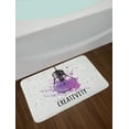 thumbnail image 2 of Watercolor Bath Mat, Creativity Texting with Hanging with Brushstroke Effects Hipster, Plush Bathroom Decor Mat with Non Slip Backing, 29.5" X 17.5", Purple Black Coconut, by Ambesonne, 2 of 2
