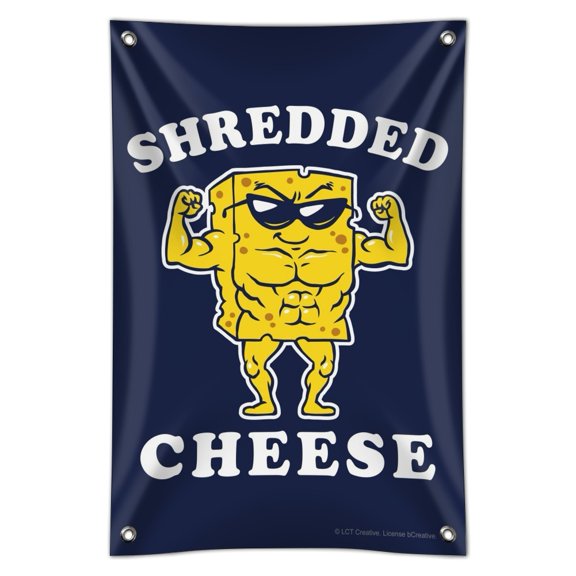 Shredded Cheese Muscles Funny Humor Home Business Office Sign