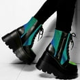 thumbnail image 3 of jovati Bottes Compensées Multicolores de Mode pour Femmes Chaussures à Plateforme à Fermeture Éclair pour Dames, 3 of 9
