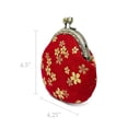 thumbnail image 2 of Wrapables Stylish Decorative Coin Purse, Clasp Wallet, Red Blossoms, 2 of 7