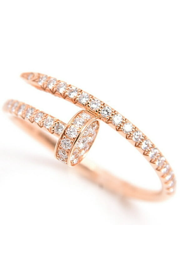 Pre-Owned Cartier Ring for Men and Women Juste un Clou Diamond Pink Gold 750PG (Good)