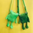 thumbnail image 2 of COOLHOOD Casual Cartoon Shoulder Bag Green for Frog Crossbody Bag Bag Plush Bag Handbag for Family Gatherings, 2 of 3
