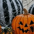 thumbnail image 5 of Patifu Pumpkins Spider Webs Spooky Bathroom Décor Set with Hooks, Graphic Print Polyester Stylish Shower Curtain for Bathroom Decoration, Halloween Bathroom Shower Curtain Set with Hooks 60"x72, 5 of 7