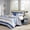 Blue, variant on Cotton Bedding Set 6 Piece Printed Quilt Set with Throw Pillows Blue Full/Queen,Bed In A Bag