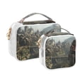 thumbnail image 2 of Clear Makeup Bags with Handle Large Opening 2 Pack Set Toiletry Bag Quart Size Bag, for Women Man Traveling Travel Essentials, Toiletries and Other. Game Graphic Capture, 2 of 5