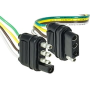 Hopkins Towing Trailer Connector Set 48 in. Vehicle Side 4 Flat, 48205