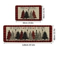 thumbnail image 2 of Christmas Rug 2Pcs Carpet, Household Bedroom, Against Slip and Wear Floor Mat, Living Room, Christmas Red Floor Mat 40x60+40x120cm Christmas Decorations, 2 of 5