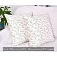 thumbnail image 4 of Floral Pillow Covers Vintage Flower Cushion Covers Rustic Grand Millennial Style Pillow Cases for Throw Pillows Home Decor for Sofa Couch Bed 20 x 20 inch Set of 2 Cream White & Grey Botanical Design, 4 of 8