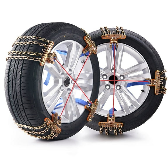 VEVOR 16-Piece Snow Chains for 205-225 mm Tires - Anti-Slip Tire Chains for Car, SUV, Truck