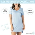 thumbnail image 2 of Hello Mello Let Me Sleep Lounge Sleepshirt V-Neck Short Sleeve Sleepwear, I'll Do it in the Morning Small/Medium (Women's), 2 of 7