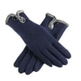 thumbnail image 2 of Guantes de invierno para mujer con la táctil, gruesos, dos, a prueba , con forro , guantes - Blue Azul Sunnimix Guantes de invierno para mujer, 2 of 8