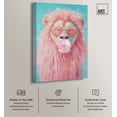 thumbnail image 2 of Pastel Lion Bubblegum Canvas Glam Wall Decor by Art Remedy, Gallery Wrapped, 10 x 15, 2 of 7
