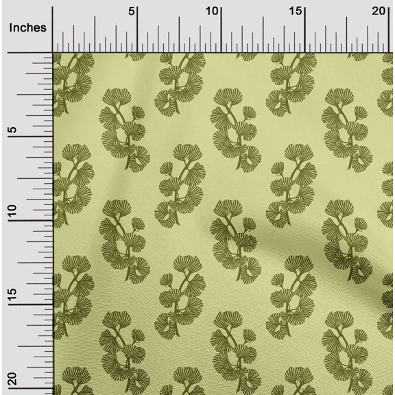 oneOone Cotton Flex Light Yellow Fabric Artistic Quilting Supplies Print Sewing Fabric By The Yard 40 Inch Wide-K52