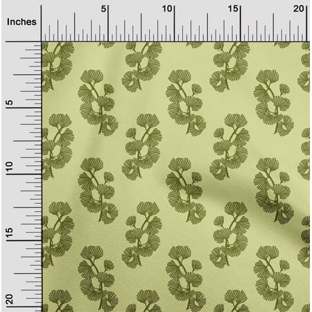 oneOone Polyester Lycra Light Yellow Fabric Artistic Sewing Material Print Fabric By The Yard 56 Inch Wide-7SC