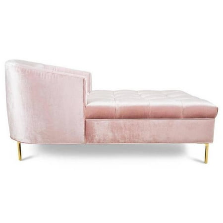 Skyline Furniture 6006vlvtblsh Tufted Chaise Lounge 44 Velvet Skyline Furniture 6006vlvtblsh Tufted Chaise Lounge 44 Velvet Blush