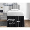 thumbnail image 5 of SGI Bedding Dorm Room Bed Skirt | Twin XL 34" Ruffled Microfiber Bed Skirt | Fade Resistant, Wrinkle Free, Anti-static, Decorative, Extra Storage Space, Clutter-Free | Black, 5 of 8