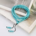 thumbnail image 5 of K-KED 6mm 108 Natural Gemstone Beads Buddhist Prayer Mala energy Bracelet Necklace-Blue Turquoise, 5 of 9