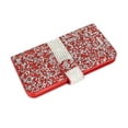 thumbnail image 3 of Reiko Galaxy Grand Prime Diamond Rhinestone Wallet Case in Red, 3 of 4