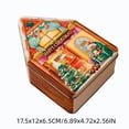 thumbnail image 7 of Christmas Metal Storage Box, Christmas Cookie Tin with Lid, Vintage Xmas Metal Gift Box Packaging Case for Winter Holiday Gift Giving Party Supplies, 7 of 7