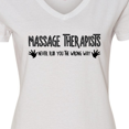 thumbnail image 4 of Inktastic Massage Therapists Hands Rub Women's V-Neck T-Shirt, 4 of 5