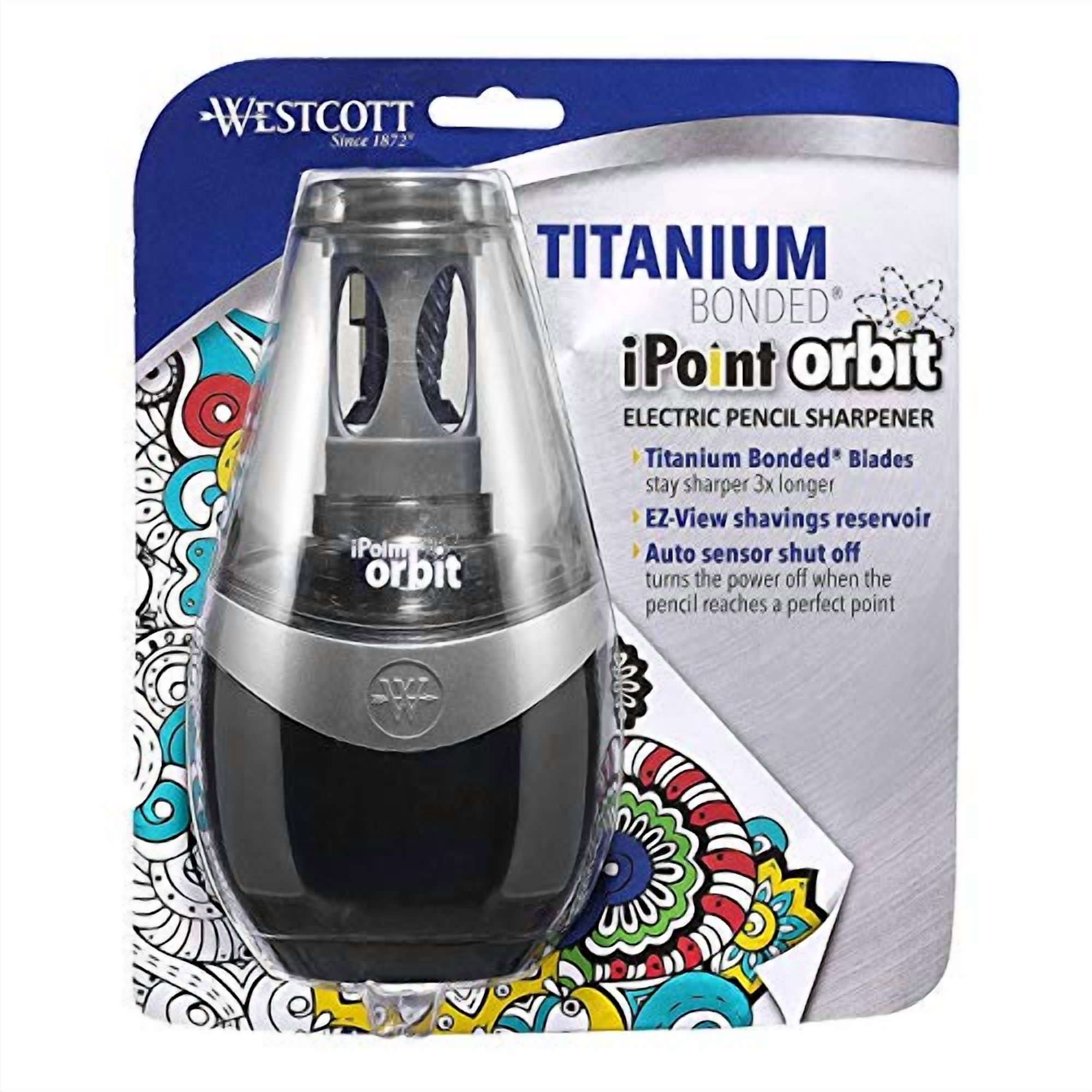 Westcott iPoint Orbit Electric Pencil Sharpener-Black