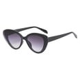 thumbnail image 2 of Gafas de sol Clásicas de gato Yinane para mujer Retro negro, 2 of 8