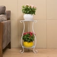 thumbnail image 4 of NWOKYZGH Metal Plant Stand 2 Tier Indoor Outdoor, Tall Flower Pot Shelf Rustproof Stable Corner Stand, Multiple Plant Display Rack for Living Room Patio Balcony Garden, 4 of 6