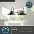 thumbnail image 4 of Galena 2 Light Matte Black and Nickel Coastal Bathroom Vanity Fixture, 4 of 12