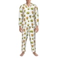thumbnail image 3 of Sikiie Kawaii Mexican Avocado Mens Pajama Set, Soft Warm Long Sleeve Sleepwear, Cozy Button-Down Pjs for Men-Medium, 3 of 7