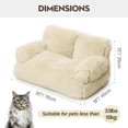 thumbnail image 2 of Pet Bed for Medium Small Cats and Dogs  Washable Puppy Sleeping Bed Cat Couch Pet Sofa Bed  Soft Calming Cat Sofa Beds for Indoor Cats -Slip Bottom (Grey), 2 of 8