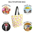 thumbnail image 7 of FORMRS Womens Canvas Tote Bag with Zipper Inner Pocket Shoulder Handbag, White Stars Pattern, 7 of 7