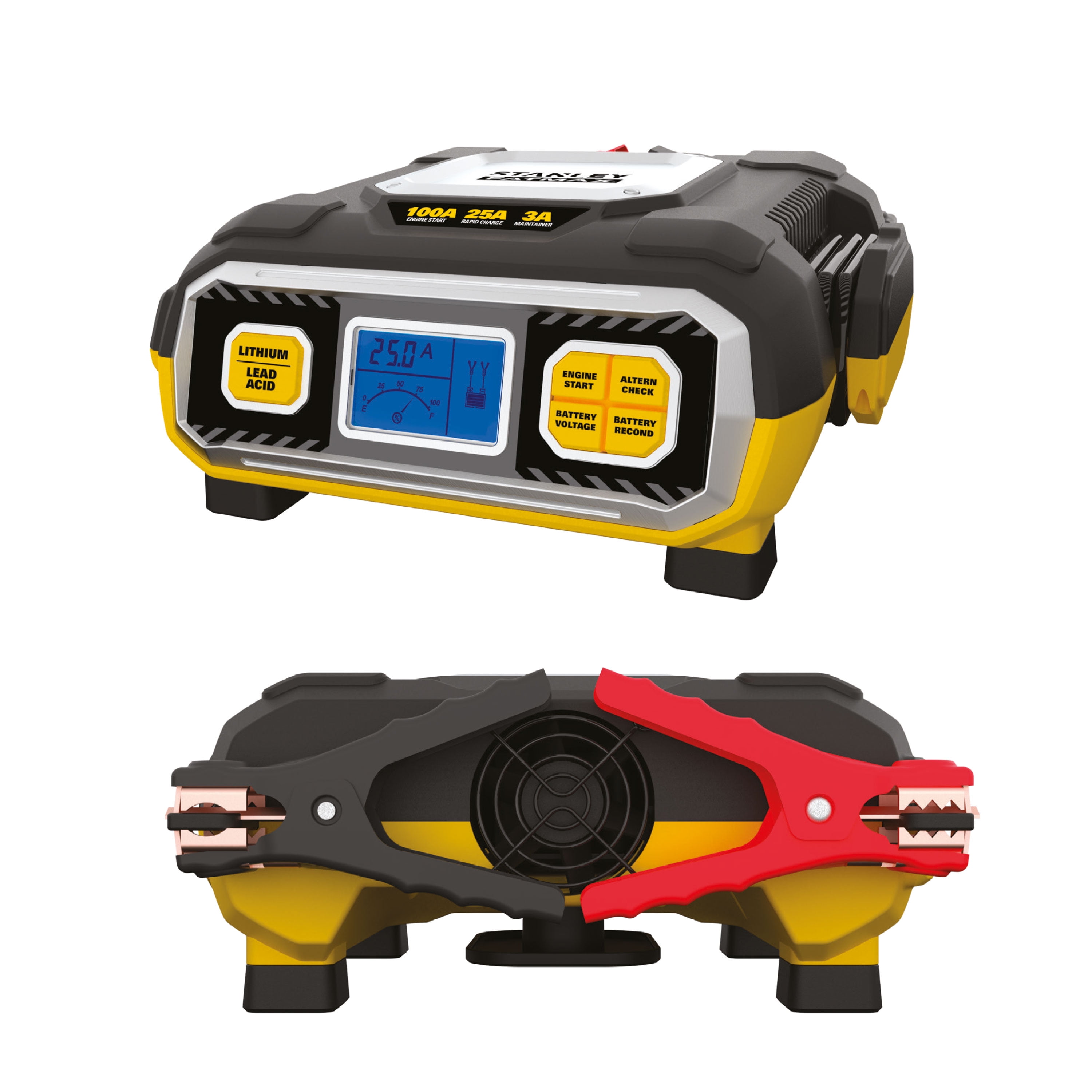 Stanley FatMax BC100BF 100 Amp Battery Charger & Maintainer For Lead Acid & Lithium Batteries, New