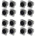 thumbnail image 1 of XLR Female Jack 3 Pin - Panel Mount Jacks D Series Size XLR-F -4 PACK, 1 of 4