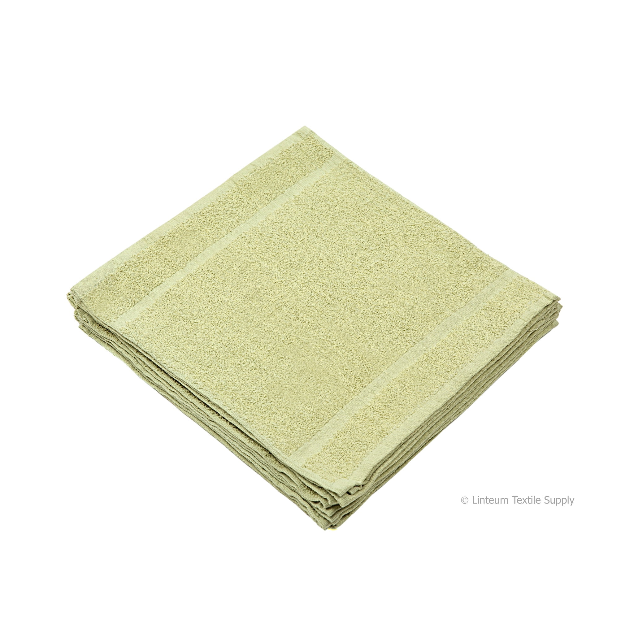 Linteum Textile (12-Pack, 12x12 in, Sage Green) WASHCLOTHS Face Towels ...