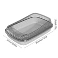 thumbnail image 3 of Semi-Enclosed Large Cat Litter Box, High Sides Odor Cat Litter Pan with Cat Scooper, Top Entry Cat Litter Box, Detachable Easy Clean, Cat Necessities 14.57x10.63x3.15 Inch (Gray), 3 of 6
