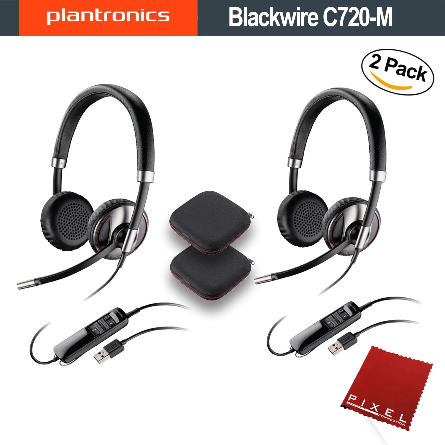 aantrekken niveau zelfmoord Plantronics Blackwire C720-M Bluetooth Headset - 2 Pack - Walmart.com