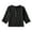 Black, variant on EnJoCho Toddler Girls Buttons V Neck Tshirts Solid Cotton Linen Short Sleeve Blouse 2025 Summer Outfits Kids Casual Tees Tops
