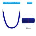 thumbnail image 2 of Uxcell 5 Feet Blue Velvet Stanchion Rope, 2 Pack Crowd Control Barrier Rope with Snap Hook, Silver, 2 of 6