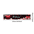 thumbnail image 6 of LUUFILx Welcome Floral Banner Roses Backdrop Party Background Venue Entrance Decoration Wall Hanging Event Decor Display Signs Celebration Pavillion, 6 of 7