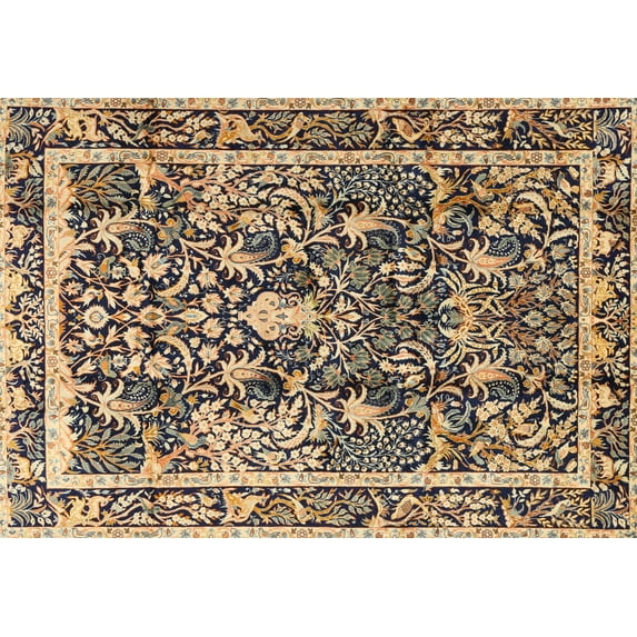 Ahgly Company Indoor Rectangle Traditional Dark Brown Animal Area Rugs, 6' x 9'