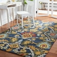 thumbnail image 2 of SAFAVIEH Blossom Lennon Floral Wool Area Rug, Navy/Multi, 4' x 6', 2 of 8