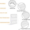 thumbnail image 4 of SUTENGDA Cooling Racks for Baking - 11” x 15” - Stainless Steel Wire Cookie Rack Fits Jelly Roll Sheet Pan  Oven Safe for Cooking  Roasting  Grilling, 4 of 6
