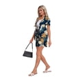 thumbnail image 3 of Asklazy Women's 2 piece beach Outfits Tropical Swimsuit Cover Up Kimono Beach Wear Set with Shorts Pockets,Mother‘s Day,XL, 3 of 7