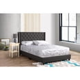 thumbnail image 2 of Passion Furniture Julie Black Tufted Upholstered Low Profile Full Panel Bed, 2 of 7