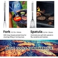 thumbnail image 2 of BBQ Utensil Set Stainless Steel Professional Barbecue Accessories Grill Tool with Bag Easy to Carry, 2 of 5