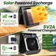 thumbnail image 2 of Ventilador con energía solar de 20000 mAh, ventilador recargable, ventilador con batería, ventilador portátil con 3 fuertes vientos y banco de energía, ventilador para persona para acampar al aire lib, 2 of 5